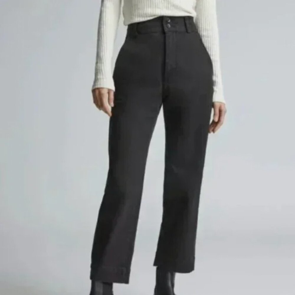 Everlane The Organic Straight Leg Pant Womens 0 Black